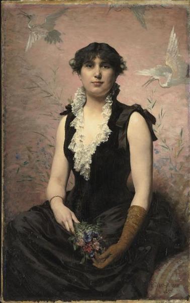 Marguerite Garnier The Artists Wife 1885 by Edouard  Debat-Ponsan Debat-Ponsan Musee d Orsay RF 1972 40
